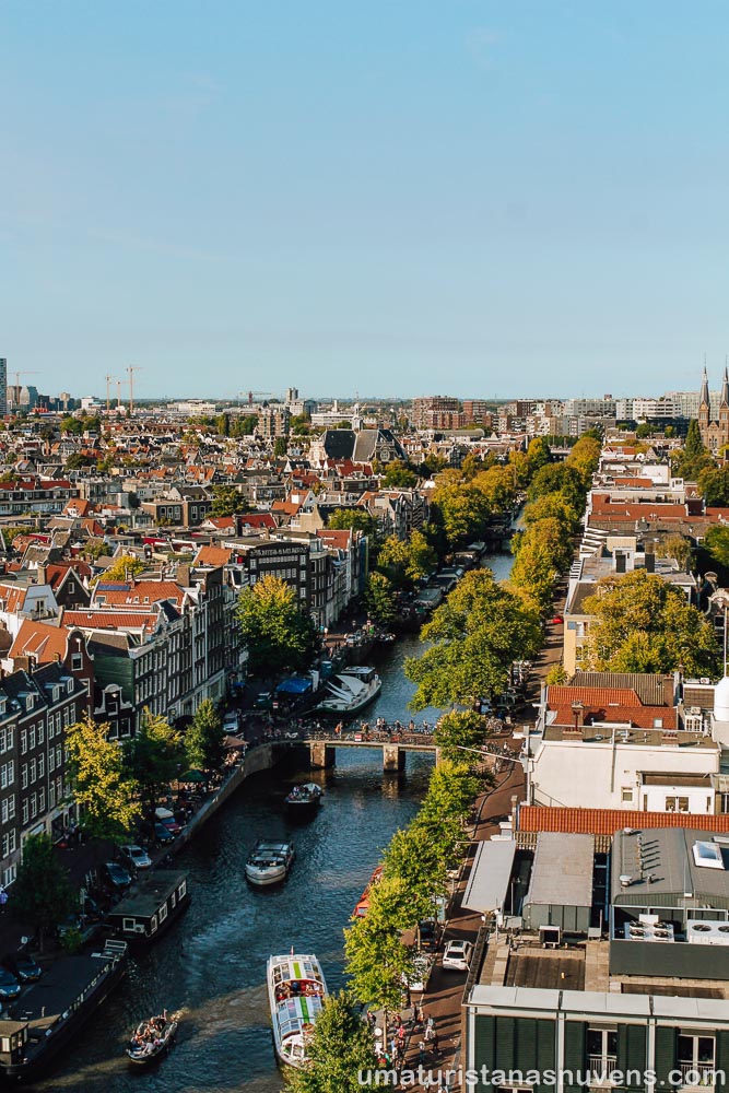Vista panorâmica do alto da torre da Westerkerk