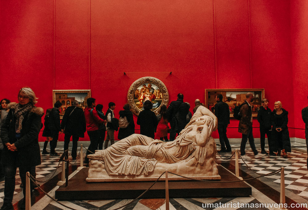 Pintura Tondo Doni na Galeria Uffizi