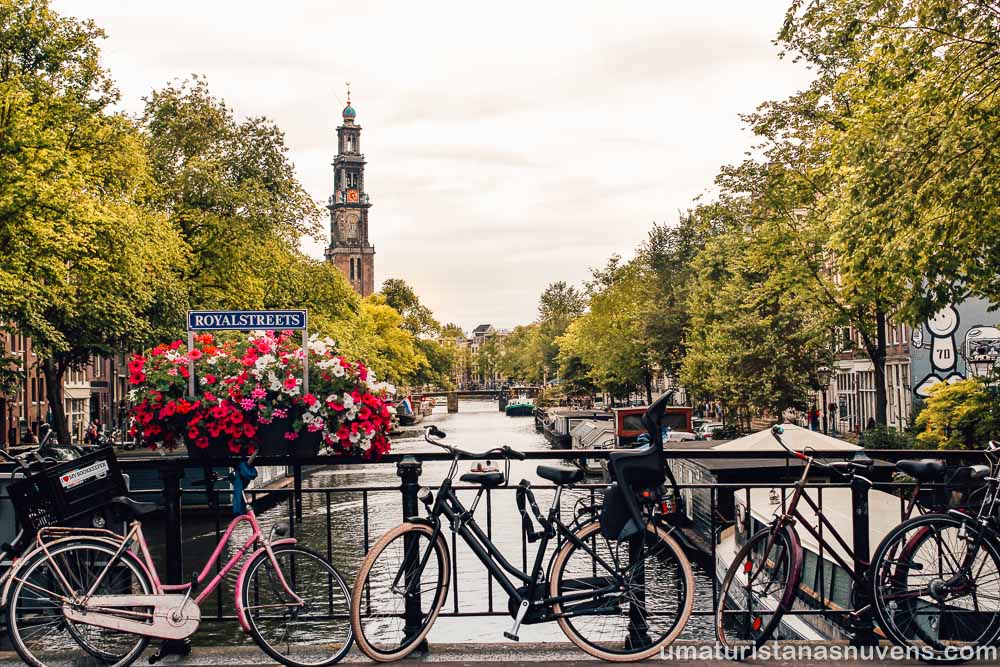 canal Prinsengracht em Amsterdam