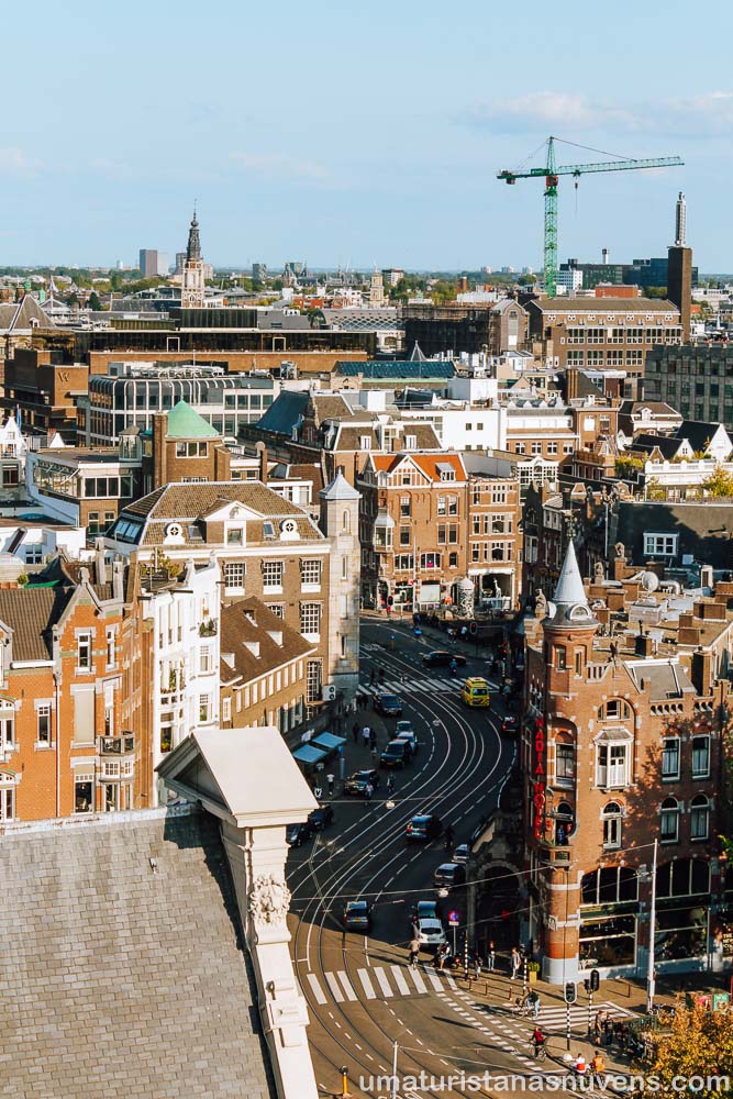 vista de Amsterdam do alto da torre da Westerkerk - igreja